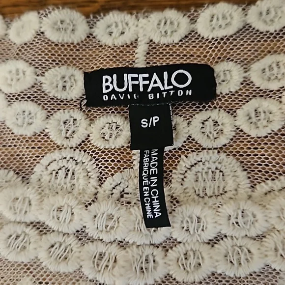 Buffalo David Bitton See Through Crochet Lace Mesh Top - Picture 5 of 12